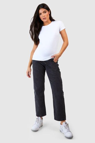 Womens Maternity Over Bump Straight Leg Jeans - - 10 - boohoo - Modalova