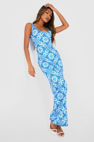 Womens Tile Print Maxi Dress - - 10 - boohoo - Modalova