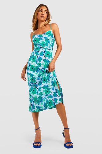 Womens Floral Midi Slip Dress - - L - boohoo - Modalova