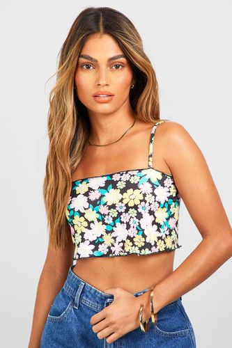 Womens Floral Cami Crop - - 12 - boohoo - Modalova