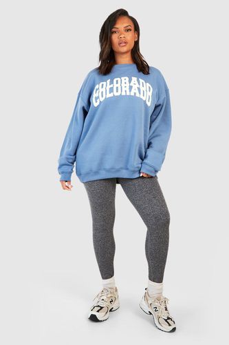 Womens Plus Colorado Slogan Printed Sweatshirt - - 16 - boohoo - Modalova