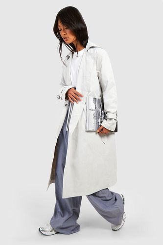 Womens Fitted Cuff Detail Belted Trench Coat - - 12 - boohoo - Modalova