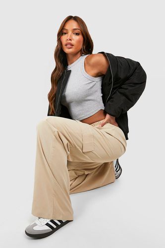 Womens Tall Cargo Pocket Wide Leg Trousers - - 6 - boohoo - Modalova