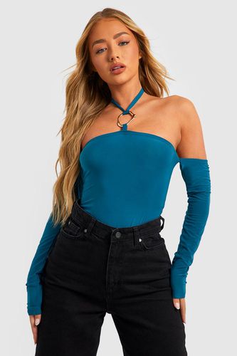 Womens Trim Detail Slinky Bodysuit - - 10 - boohoo - Modalova