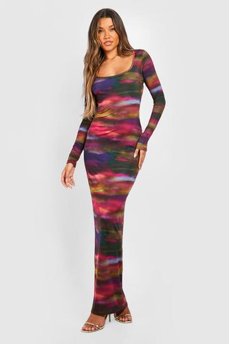 Womens Abstract Slinky Maxi Dress - - 10 - boohoo - Modalova