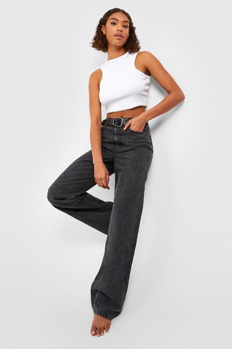 Womens Tall Basics High Waisted Boyfriend Jeans - - 18 - boohoo - Modalova