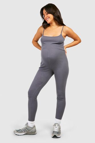 Womens Maternity Cotton Rib Skinny Jumpsuit - - 16 - boohoo - Modalova