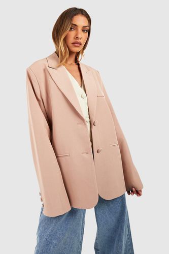 Womens Single Breasted Relaxed Fit Tailored Blazer - - 10 - boohoo - Modalova