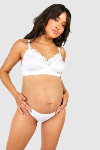 Womens Maternity Lace Insert Nursing Bra - - S - boohoo - Modalova
