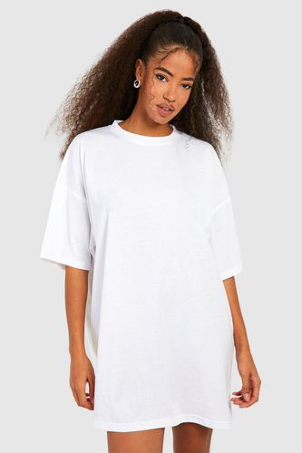 Womens Cotton Super Oversized T-shirt Dress - - 16 - boohoo - Modalova