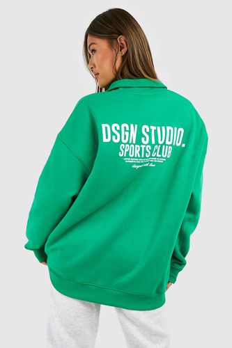 Womens Dsgn Studio Sports Club Half Zip Oversized Sweatshirt - - M - boohoo - Modalova