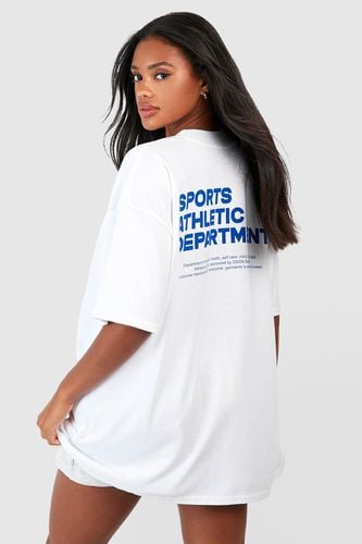 Womens Sports Athletic Slogan Back Print Oversized T-shirt - - L - boohoo - Modalova