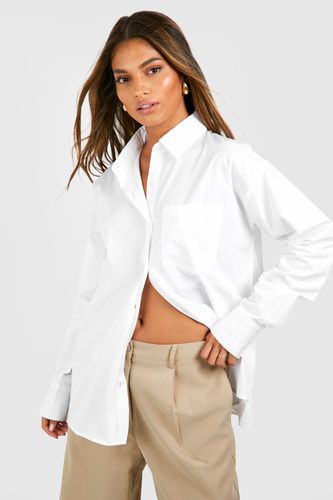Womens Oversized Pocket Detail Shirt - - 10 - boohoo - Modalova