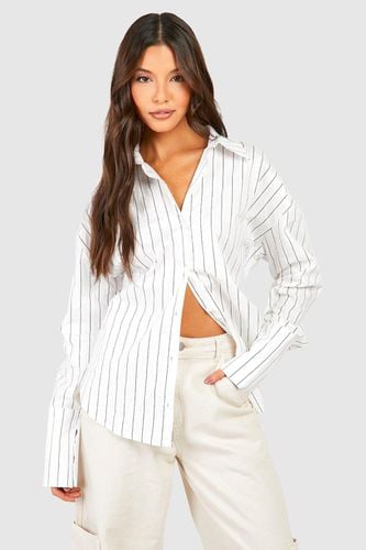 Womens Stripe Deep Wide Stripe Shirt - - 16 - boohoo - Modalova