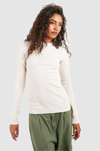 Womens Tall Crinkle Rib Long Sleeve T-shirt - - 10 - boohoo - Modalova