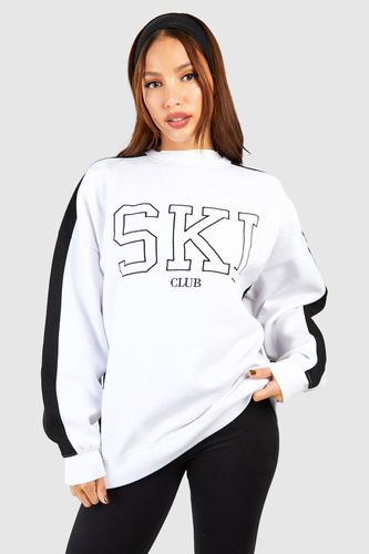 Womens Tall Ski Club Embroidered Sweatshirt - - M - boohoo - Modalova