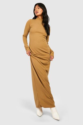 Womens Soft Crinkle Texture High Neck Maxi Dress - - 8 - boohoo - Modalova