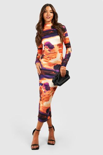 Womens Super Soft Abstract Drape Midaxi Dress - - 12 - boohoo - Modalova