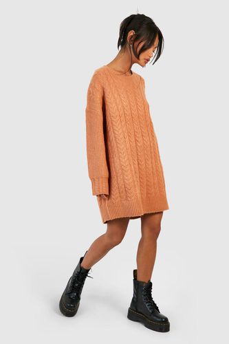 Womens Cable Knit Mini Dress - - M - boohoo - Modalova