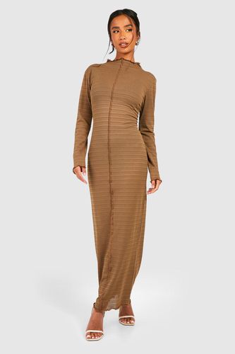 Womens Petite Semi Sheer Seam Detail Maxi Dress - - 8 - boohoo - Modalova