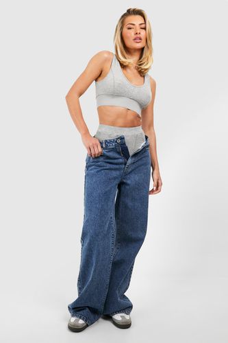 Womens Basics Wide Leg Jeans - - 10 - boohoo - Modalova