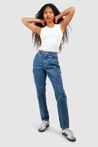 Womens Petite Basics Slim Cargo Jeans - - 10 - boohoo - Modalova