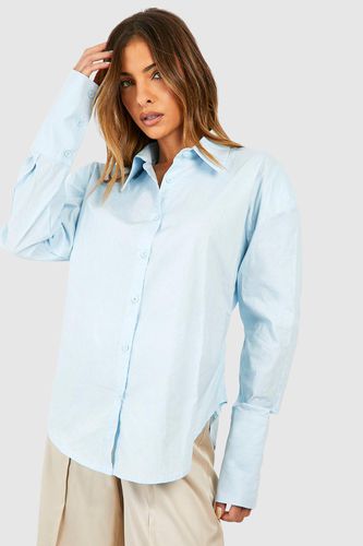 Womens Cotton Deep Cuff Shirt - - 10 - boohoo - Modalova