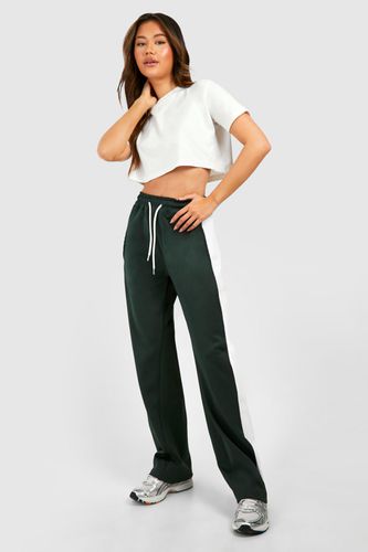 Womens Side Stripe Relaxed Fit Tricot Joggers - - 14 - boohoo - Modalova