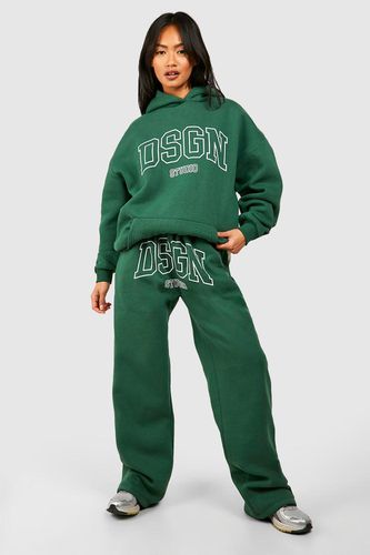 Womens Dsgn Studio Collegiate Slogan Oversized Hooded Tracksuit - - XL - boohoo - Modalova