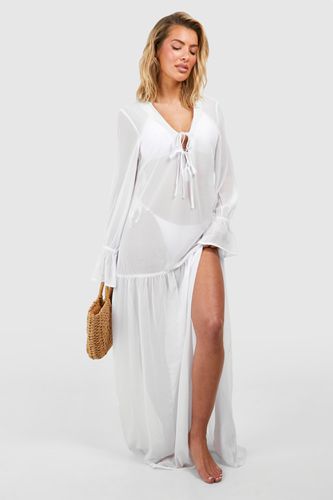 Womens Lace Up Detail Maxi Beach Kaftan - - S - boohoo - Modalova