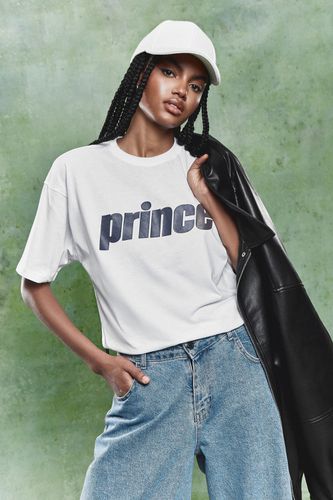 Womens Prince Printed Oversized T-shirt - - 14 - boohoo - Modalova