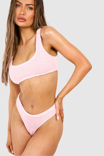Womens Premium Crinkle Boomerang Bikini Brief - - 12 - boohoo - Modalova