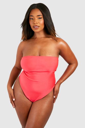 Womens Plus Bandeau Swimsuit - - 20 - boohoo - Modalova