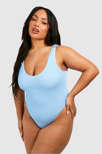 Womens Plus Crinkle Tummy Control Swimsuit - - 16 - boohoo - Modalova