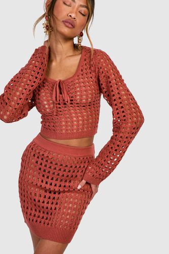 Womens Crochet Mini Skirt - - M - boohoo - Modalova