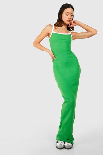 Womens Tall Contrast Binding Strappy Maxi Dress - - 10 - boohoo - Modalova