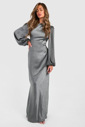 Womens Bridesmaid Satin Blouson Sleeve Maxi Dress - - 18 - boohoo - Modalova