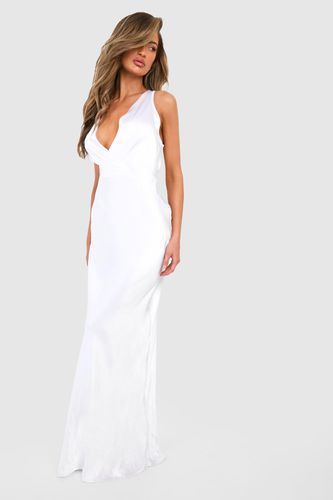 Womens Bridesmaid Satin Cowl Wrap Front Maxi Dress - - 10 - boohoo - Modalova