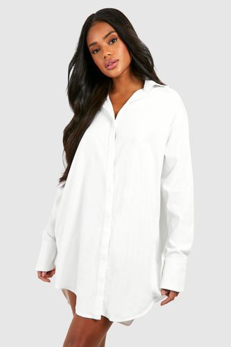 Womens Wide Sleeve Boxy Oversized Shirt Dress - - 16 - boohoo - Modalova