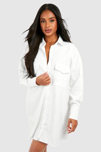 Womens Oversized Shirt Dress - - 8 - boohoo - Modalova