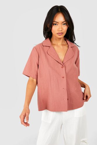 Womens Linen Resort Shirt - - 16 - boohoo - Modalova
