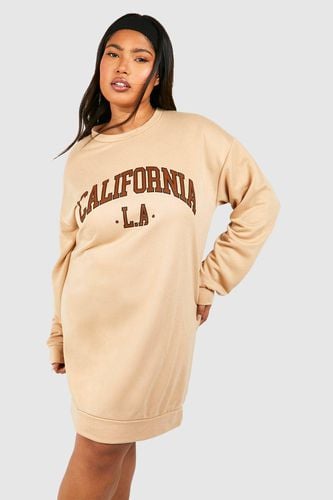Womens Plus California Slogan Sweat Dress - - 18 - boohoo - Modalova