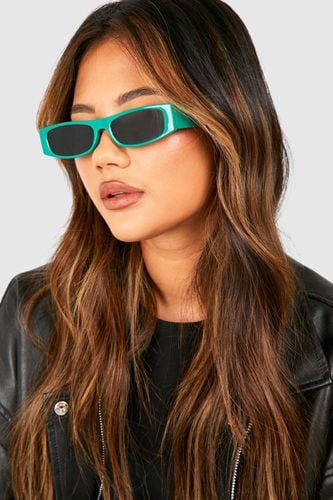 Womens Rectangle Tinted Sunglasses - One Size - boohoo - Modalova