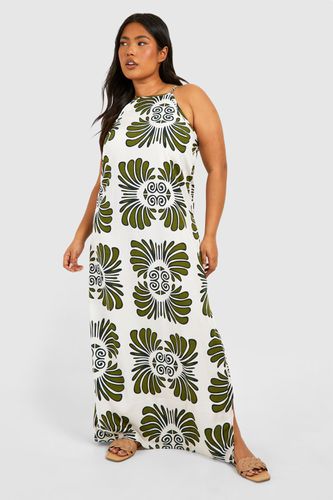 Womens Plus Woven Scarf Print Maxi Dress - - 16 - boohoo - Modalova