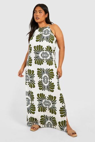 Womens Plus Woven Scarf Print Maxi Dress - - 28 - boohoo - Modalova