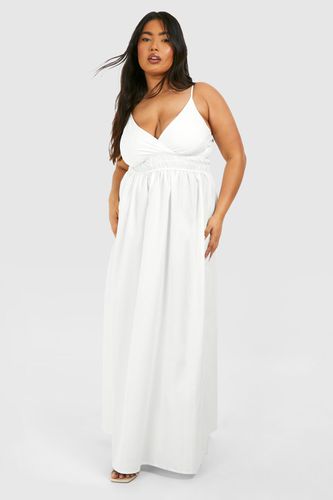 Womens Plus Woven Shirred Waist Maxi Dress - - 22 - boohoo - Modalova