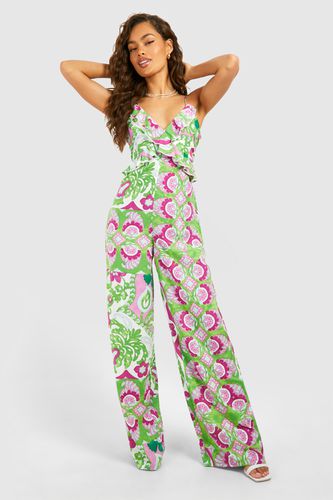 Womens Strappy Jumpsuit - - 14 - boohoo - Modalova