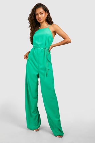 Womens Seersucker Jumpsuit - - 8 - boohoo - Modalova