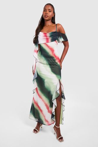 Womens Ombre Draped Sleeve Maxi Dress - - 14 - boohoo - Modalova