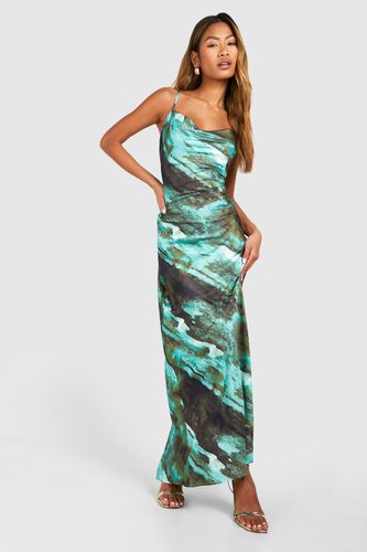 Womens Abstract Maxi Slip Dress - - 10 - boohoo - Modalova